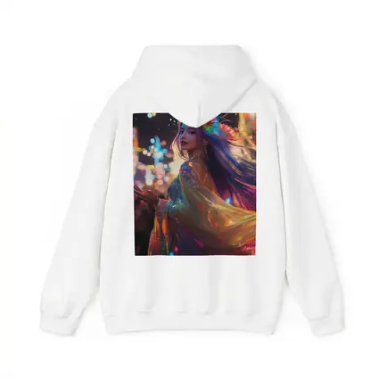 Colorful Woman Neon Lights Night Fantasy