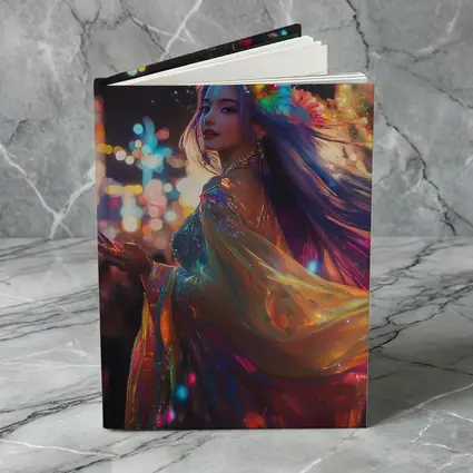 Colorful Woman Neon Lights Night Fantasy