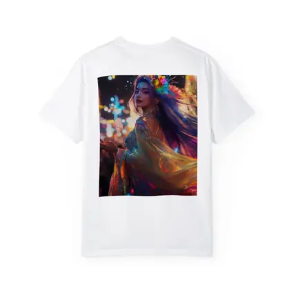 Colorful Woman Neon Lights Night Fantasy