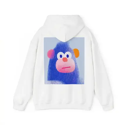 Blue Gorilla Portrait Colorful Cartoon Art