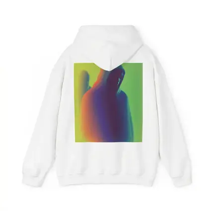 Hooded Figure Neon Green Abstract Art