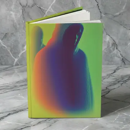 Hooded Figure Neon Green Abstract Art