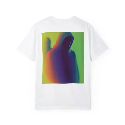 Hooded Figure Neon Green Abstract Art