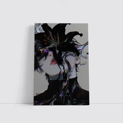 Anime Manga Dark Fantasy Figure Black Flowers