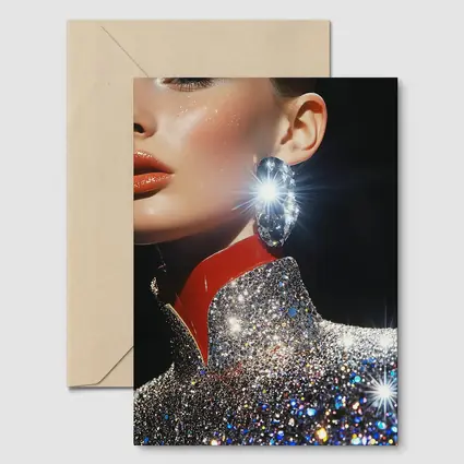 Glamour Woman Diamond Earring Glitter Fashion