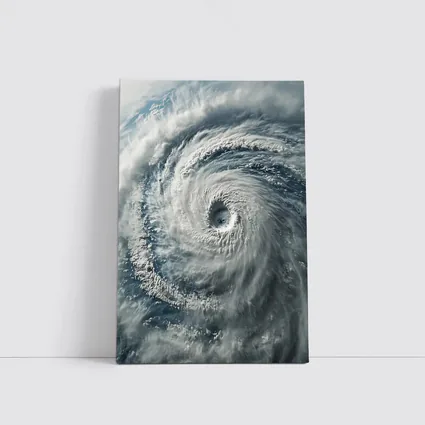 Hurricane Eye Aerial View Ocean Storm