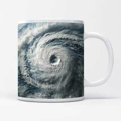Hurricane Eye Aerial View Ocean Storm