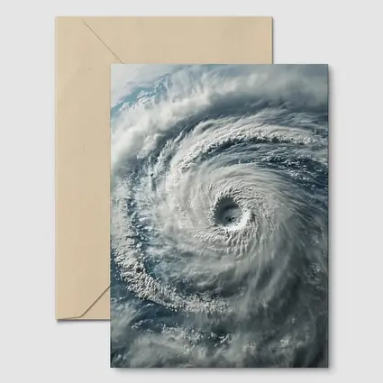 Hurricane Eye Aerial View Ocean Storm
