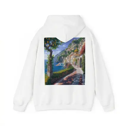 Amalfi Coast Italy Cliffside Village Pathway Art