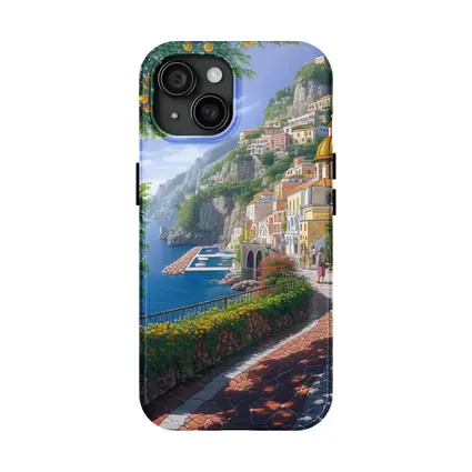 Amalfi Coast Italy Cliffside Village Pathway Art