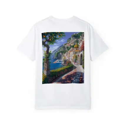 Amalfi Coast Italy Cliffside Village Pathway Art