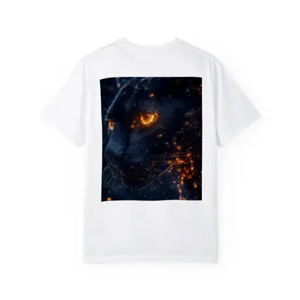Black Panther Glowing Eyes Dark Starry Background