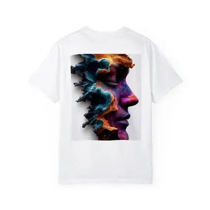 Cosmic Galaxy Woman Face Double Exposure Art
