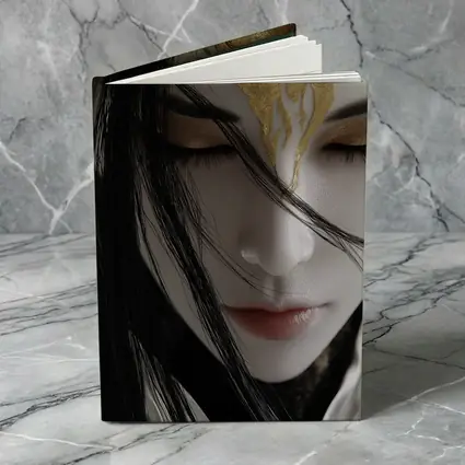 Fantasy Woman Gold Crown Dark Background