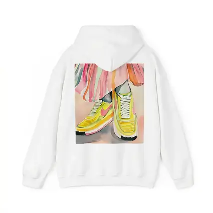 Yellow Nike Sneakers Watercolor Fashion Illustration