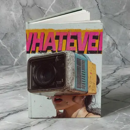 Whatever Retro Camera Head Woman Art