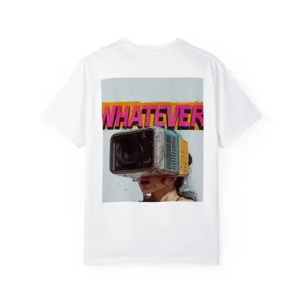 Whatever Retro Camera Head Woman Art