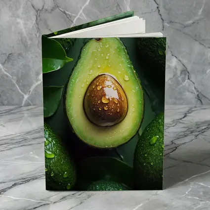 Fresh Avocado Halved With Water Droplets