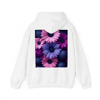 Pink Purple Daisy Flowers Dark Blue Spheres