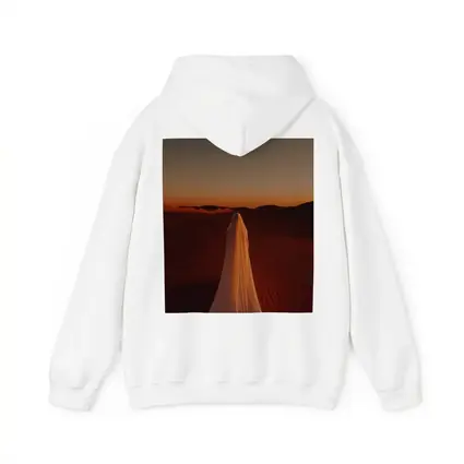 Ghost Figure Walking Desert Sunset Dunes