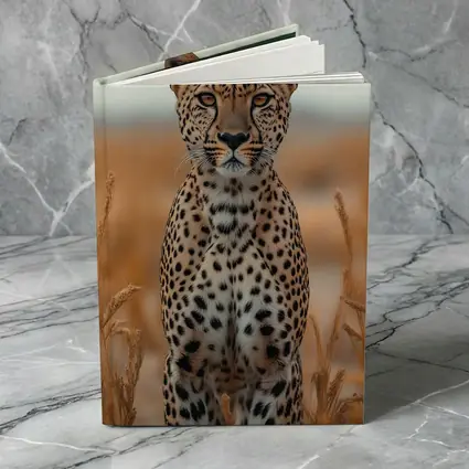 Leopard Standing In Golden Savanna Grass