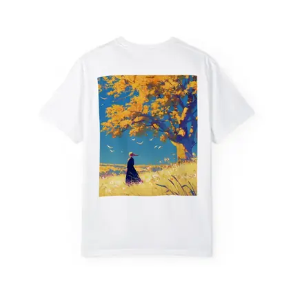 Anime Girl Standing Under Golden Autumn Tree