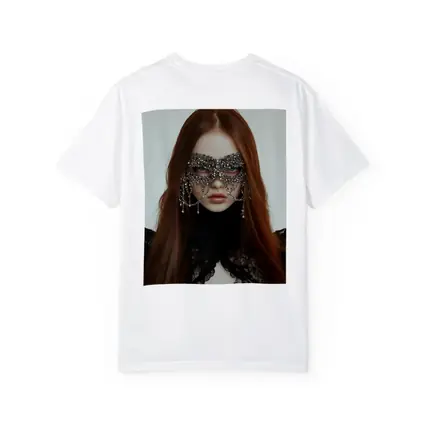 Woman Crystal Mask Black Lace Gothic Portrait