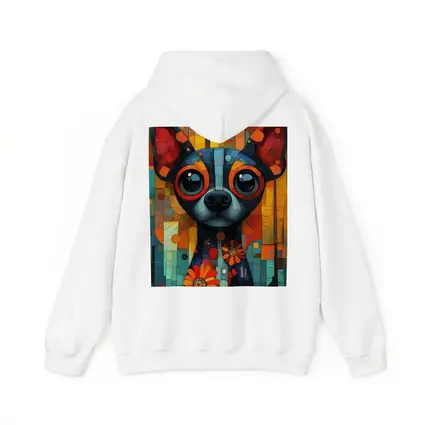 Chihuahua Dog Colorful Mosaic Floral Art