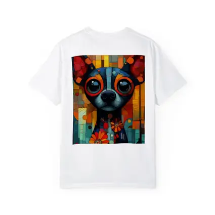 Chihuahua Dog Colorful Mosaic Floral Art