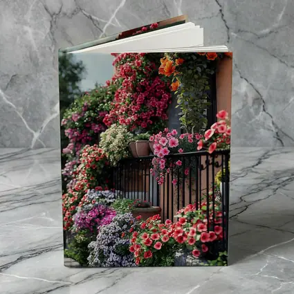 Colorful Flower Garden Balcony Mediterranean House