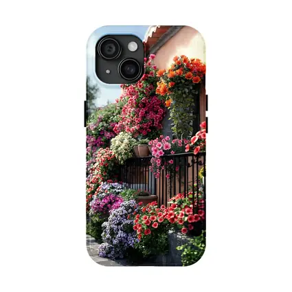 Colorful Flower Garden Balcony Mediterranean House