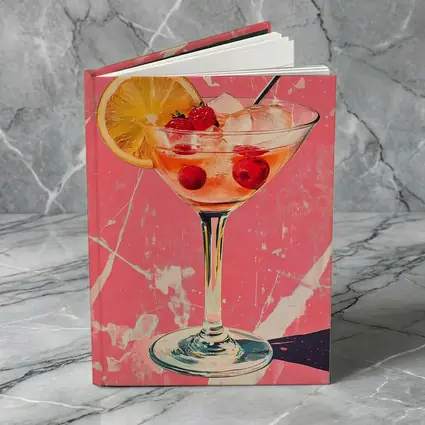 Pink Cocktail Glass Retro Pop Art