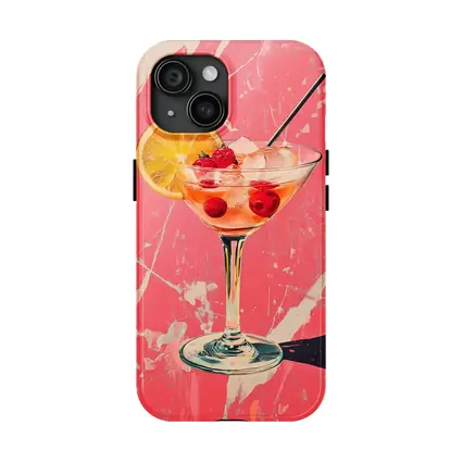 Pink Cocktail Glass Retro Pop Art