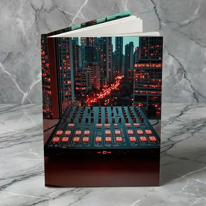 DJ Mixer Controller City Skyline Night