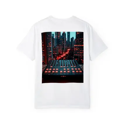 DJ Mixer Controller City Skyline Night