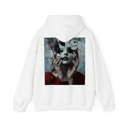 Woman Crumbling White Mask Dark Art