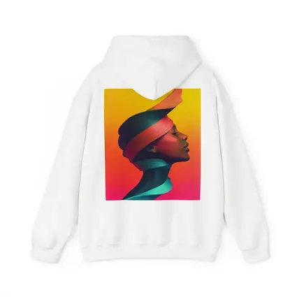Abstract Woman Portrait Colorful Gradient Background
