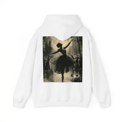 Ballerina Dancing Under Full Moon Night