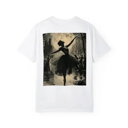 Ballerina Dancing Under Full Moon Night
