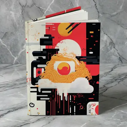 Ramen Bowl Graphic Art Red Black