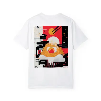 Ramen Bowl Graphic Art Red Black