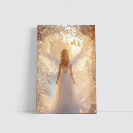 Angel Wings Girl Golden Dreamy Forest