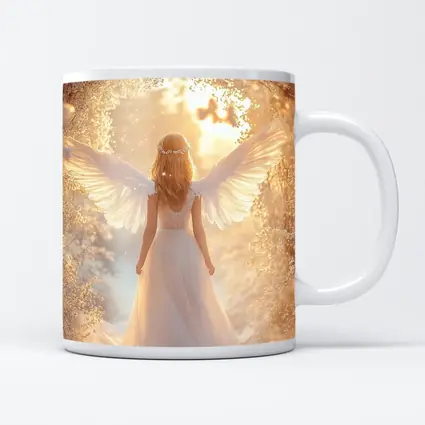 Angel Wings Girl Golden Dreamy Forest
