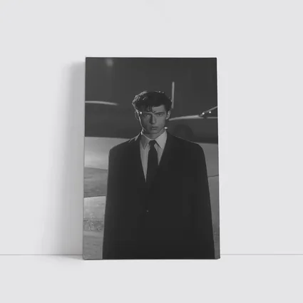 Young Man Suit City Night Street