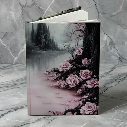 Gothic Dark Fantasy Roses Cherry Blossoms Castle