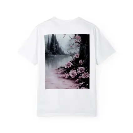 Gothic Dark Fantasy Roses Cherry Blossoms Castle