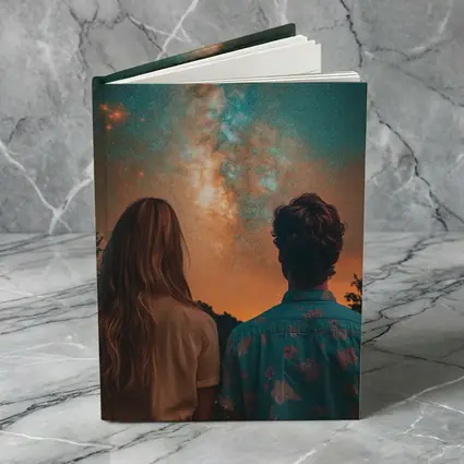 Couple Watching Milky Way Galaxy Night Sky