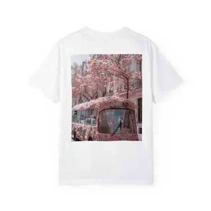 Pink Floral Bus Cherry Blossom Paris Street