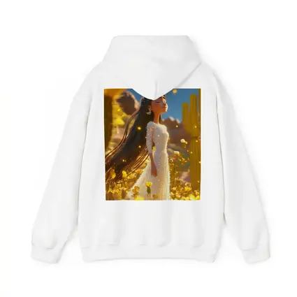 Animated Girl Desert Wildflowers Cactus Blue Sky