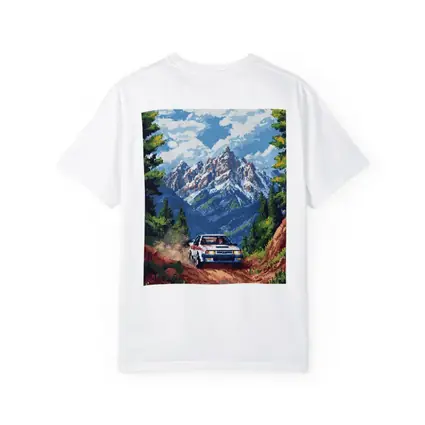 Toyota AE86 Rally Pixel Art Mountain Road